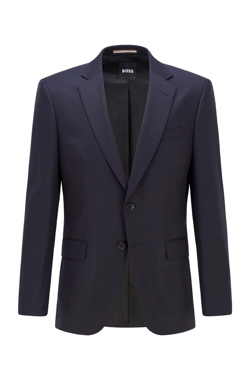 Hugo Boss Slim Fit Huge Suit In Dark Blue Pure Virgin Wool