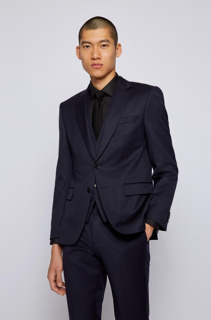 Mens Suits, Hugo Boss Slim Fit Huge Suit Dark Blue