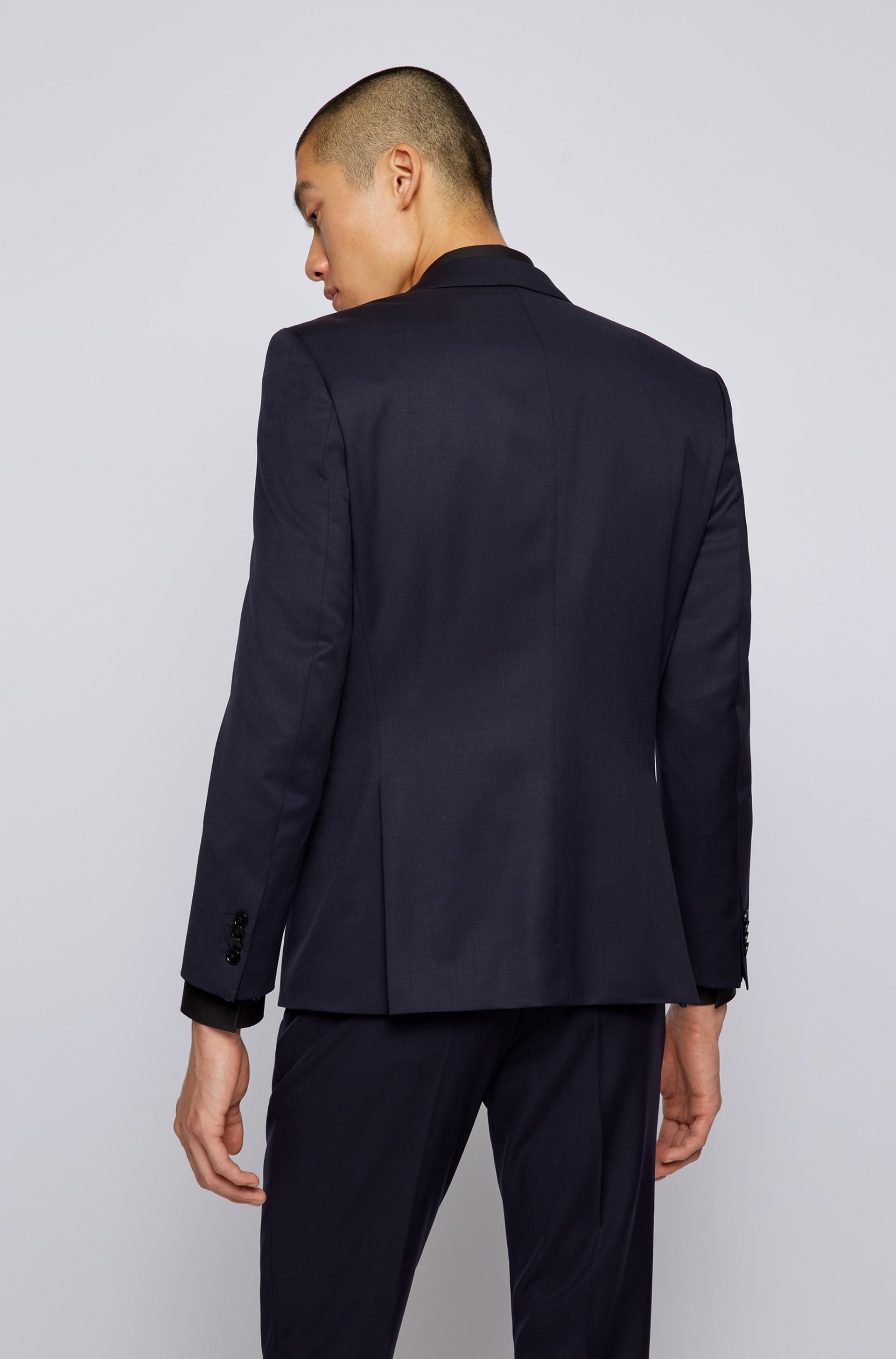 Boss Slim Fit Huge Suit In Dark Blue