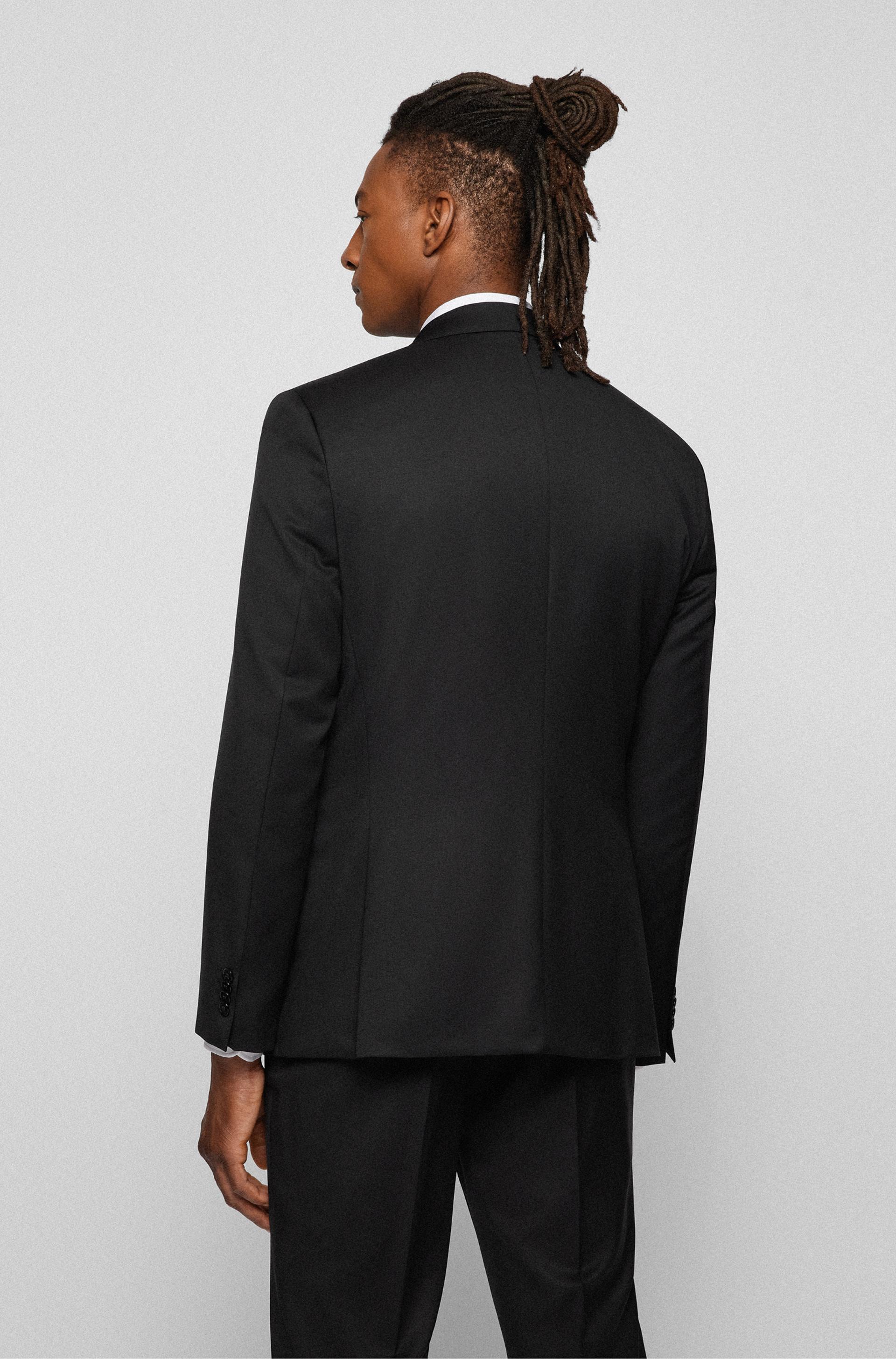 Boss classic fit Jeckson suit in black pure virgin wool