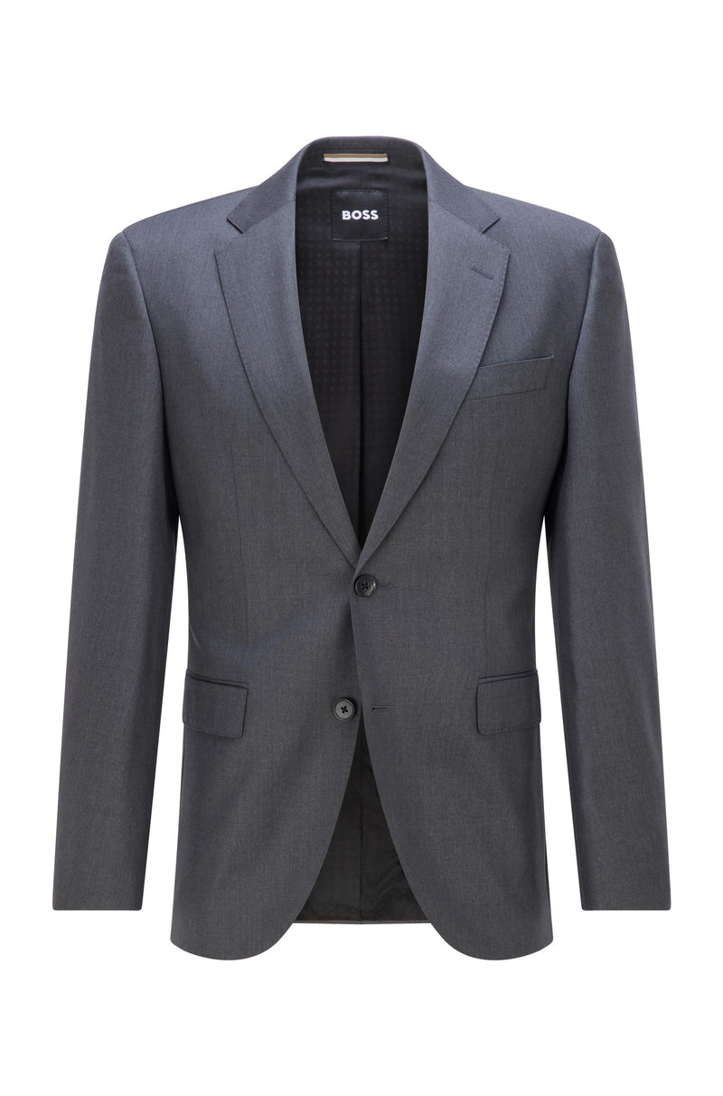 Hugo Boss classic fit Jeckson suit in Dark Grey pure virgin wool