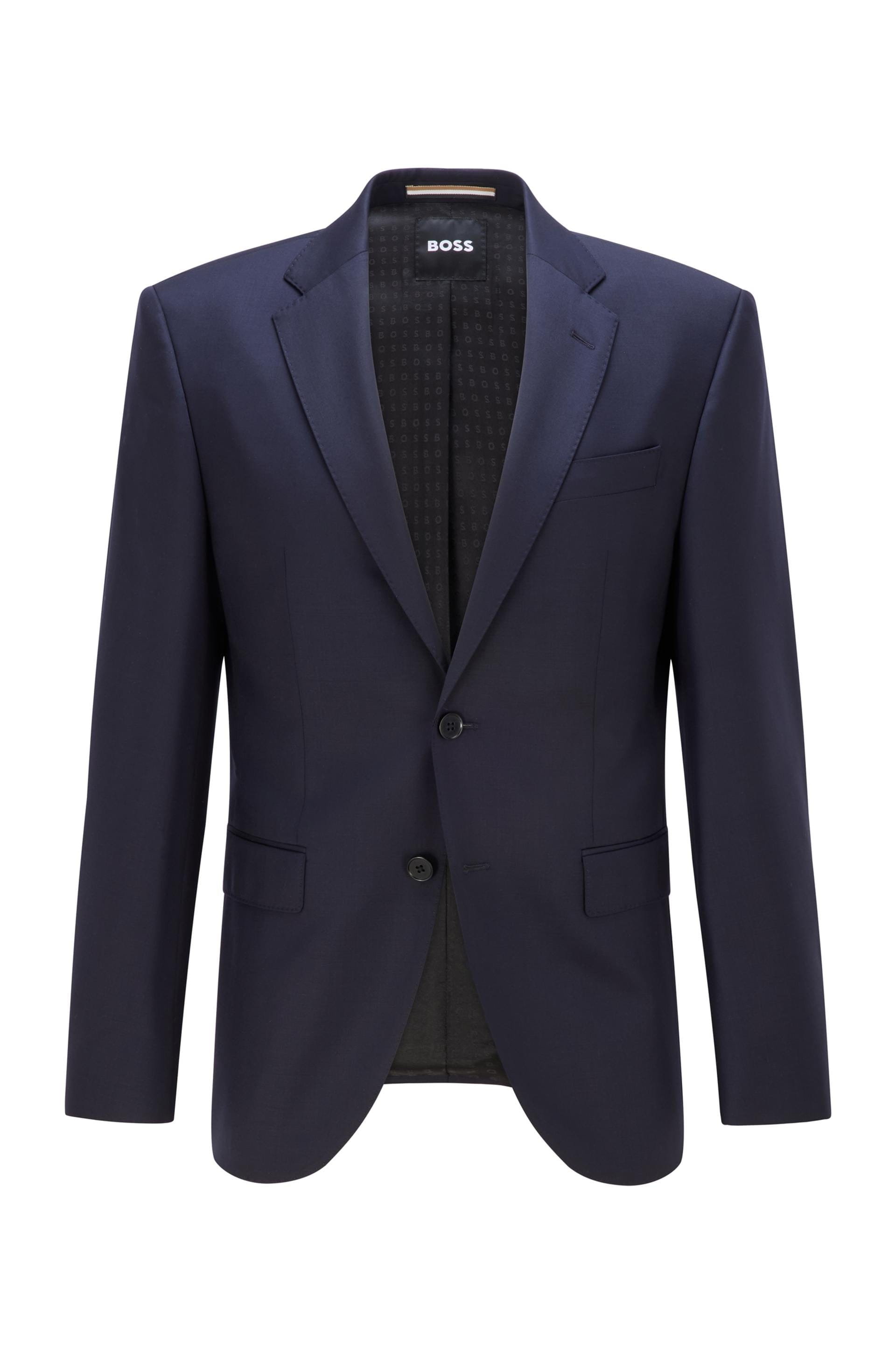 Boss classic fit Jeckson suit in Dark Blue pure virgin wool