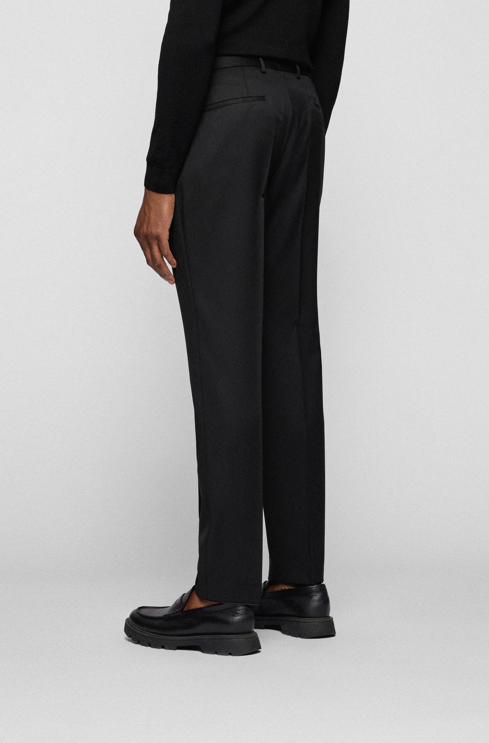 Hugo Boss slim fit Genius trouser in black pure virgin wool