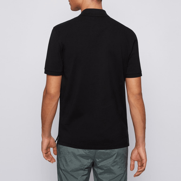 back of the pima cotton mens hugo boss polo in black a nice classic fit