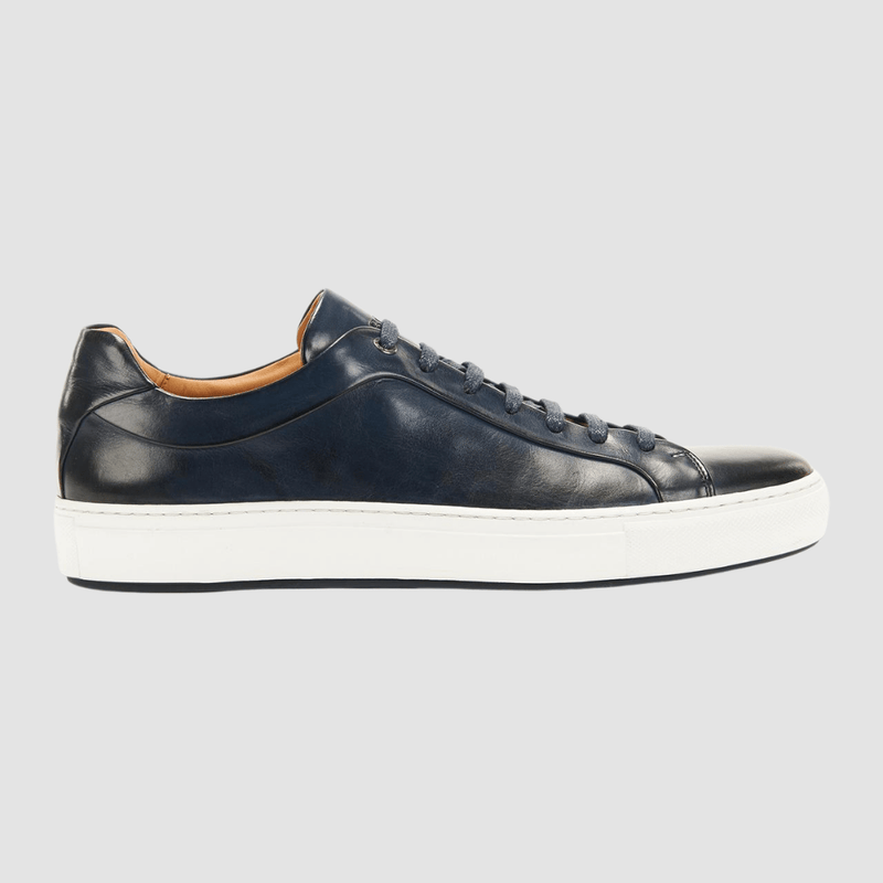 Hugo boss sales blue leather trainers