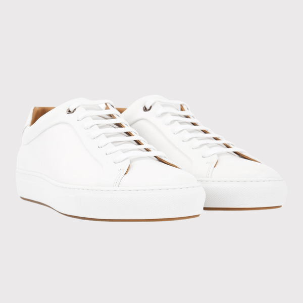 the white leather mens trainer from hugo boss
