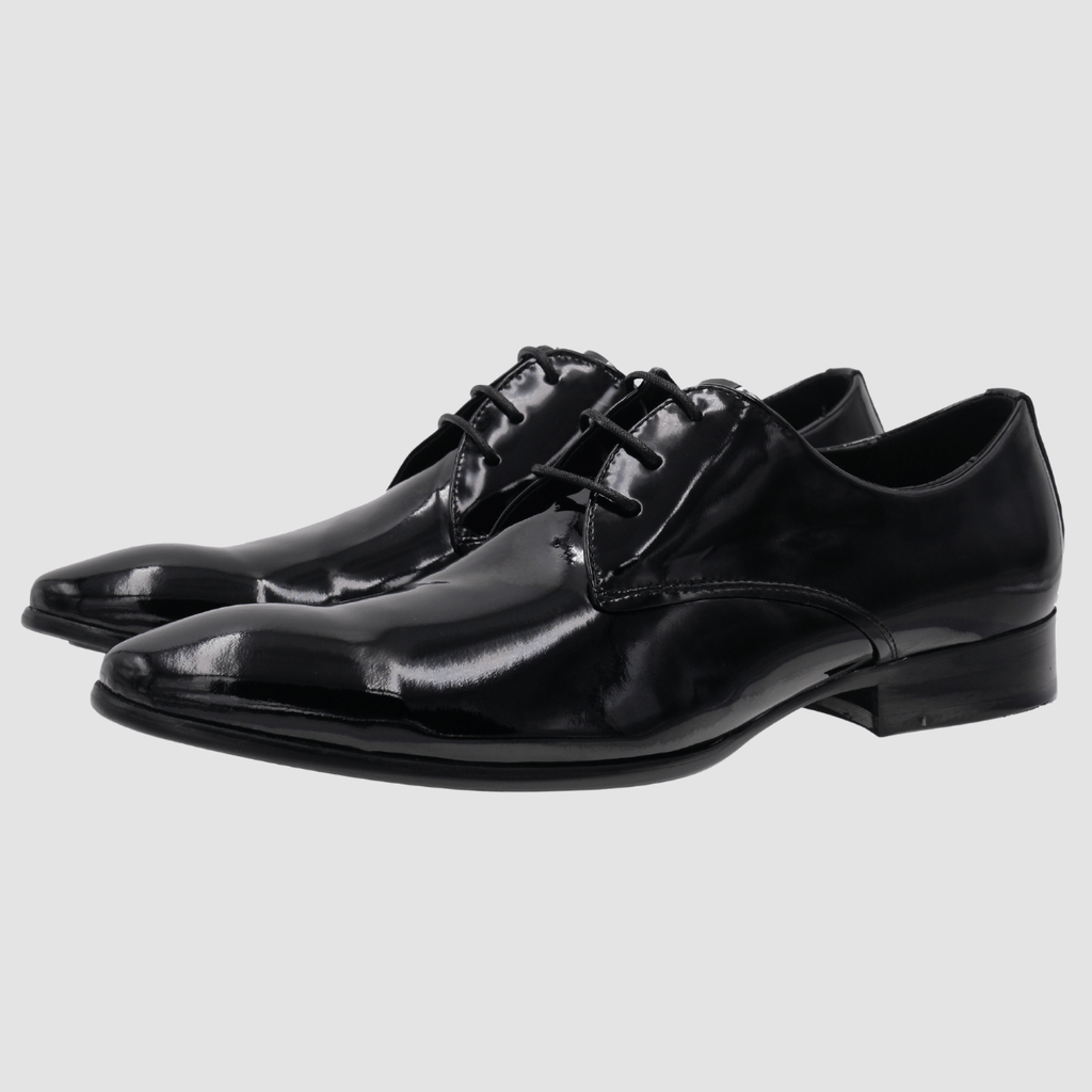 Mens black and white best sale tuxedo shoes