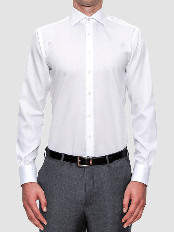 Mens white top business shirt