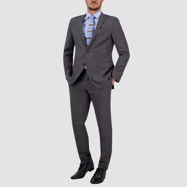 mens tailored fit abram suit in charcoal grey 