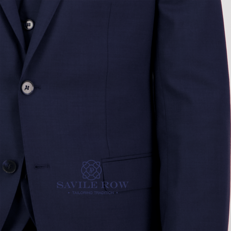 a close up fo the savile row abram suit jacket in B7 