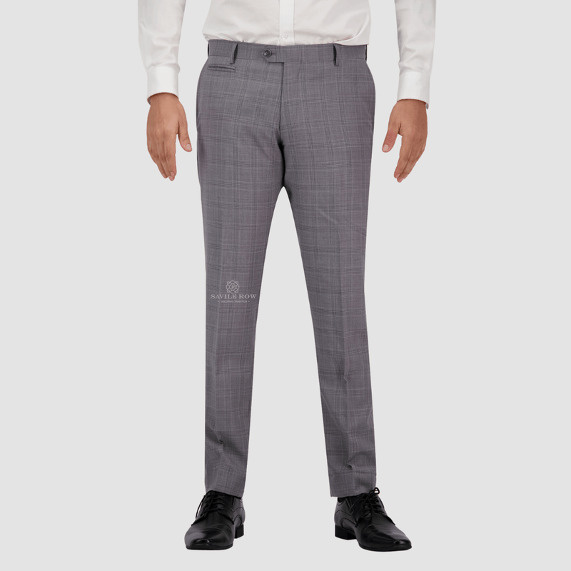 tailored fit mens suit trouser in silver grey 