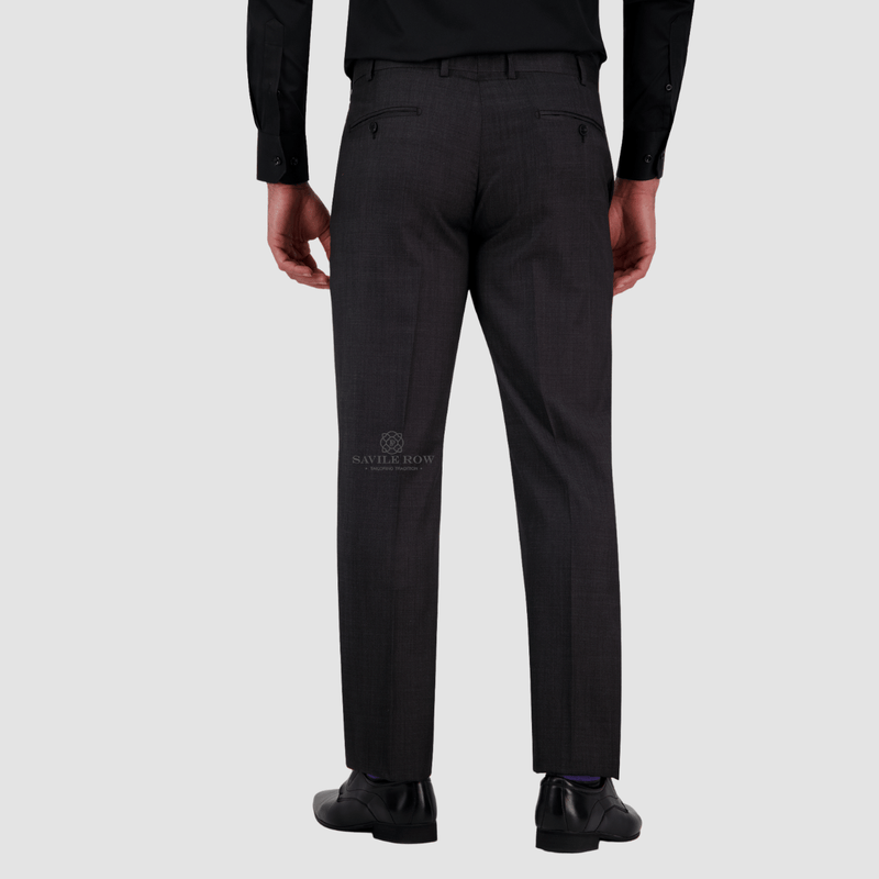 Suits | Tailored Charcoal Herringbone Suit Trousers | Burton