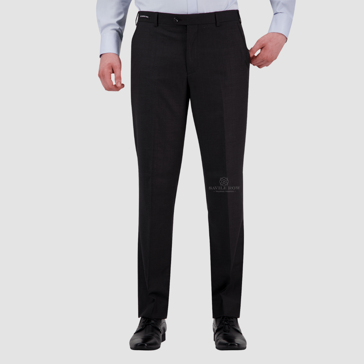 Mens Trousers Savile Row Classic Fit Mens Noah Trouser in Charcoal