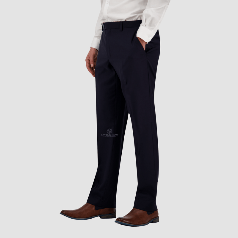 classic fitting mens suit trouser in a navy blue