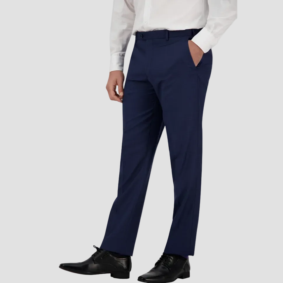 Slim fit Jesse Textured Trousers in blue by Savile Row.