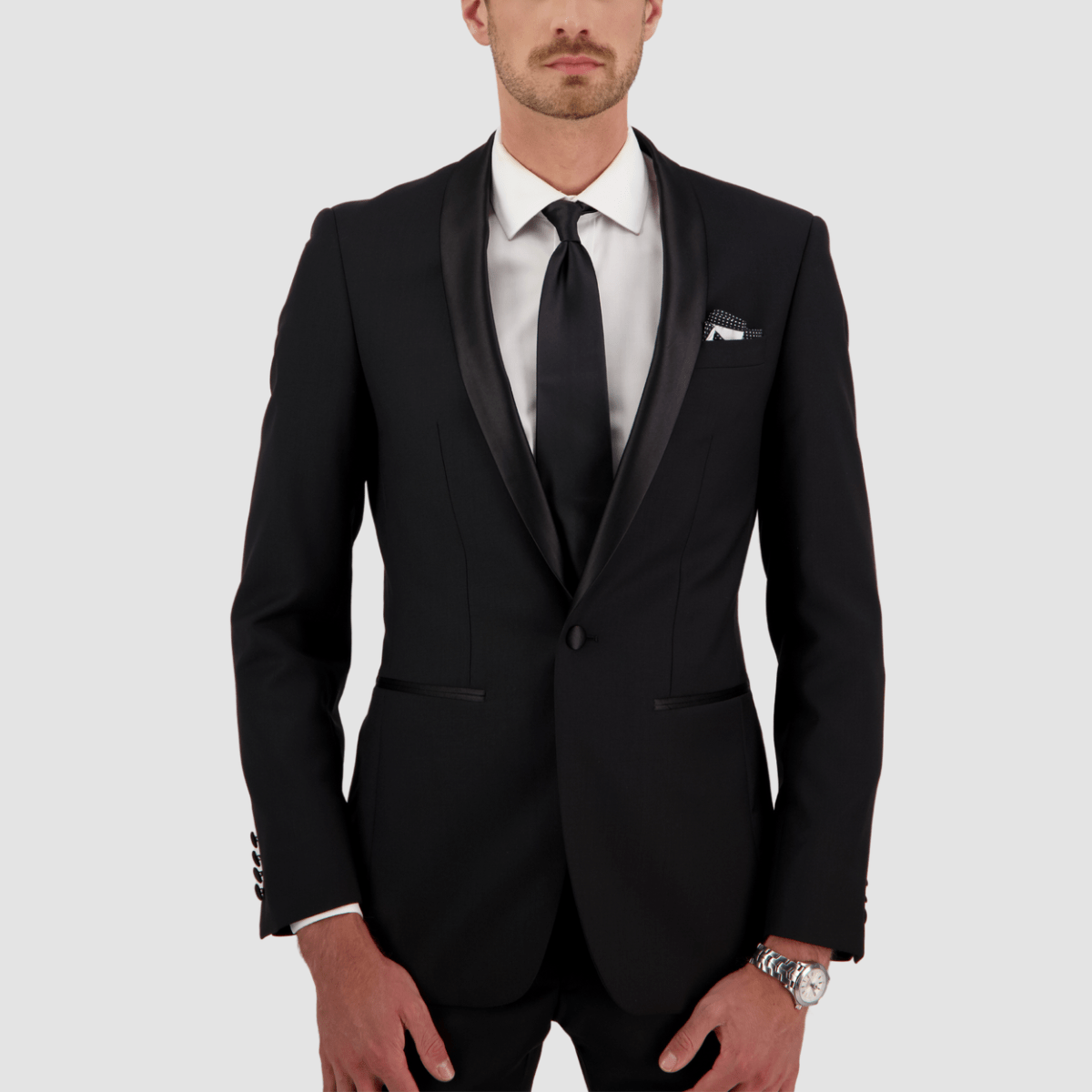 Mens Tuxedos | Savile Row Tailored Fit Mens Thomas Tuxedo in Black ...