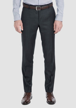 a front view of the slim fit gibson beta suit trouser in charcoal pure wool FG1614