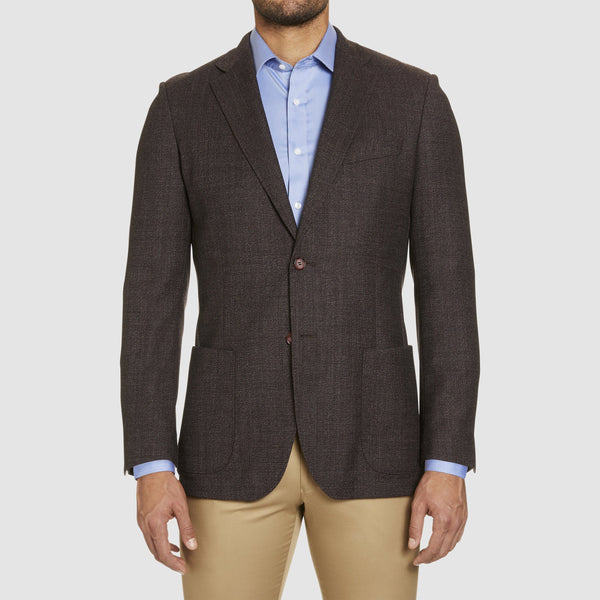 front view of the slim fit studio italia clive sports jacket in shiraz bugundy pure australian wool wool ST-460-81