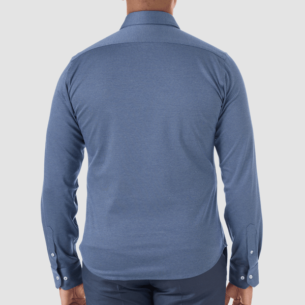 studio italia blue jarvis knit menswear shirt back