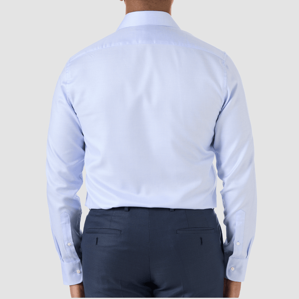 Studio Italia slim fit spencer business shirt in blue