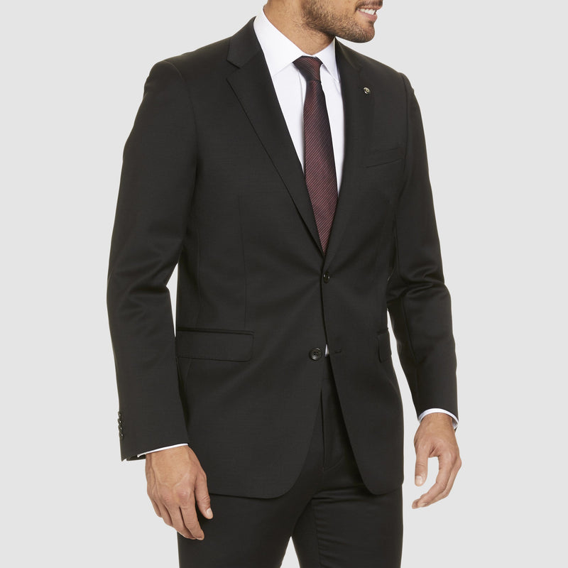 Studio Italia classic fit icon george suit in black wool blend