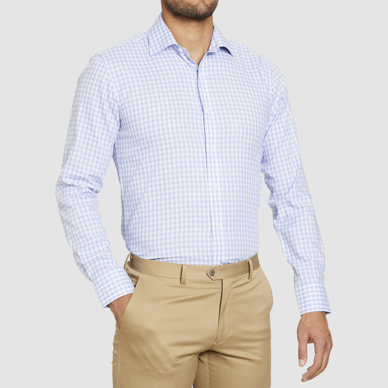 Studio Italia slim fit conran business shirt in blue pure cotton ST-15
