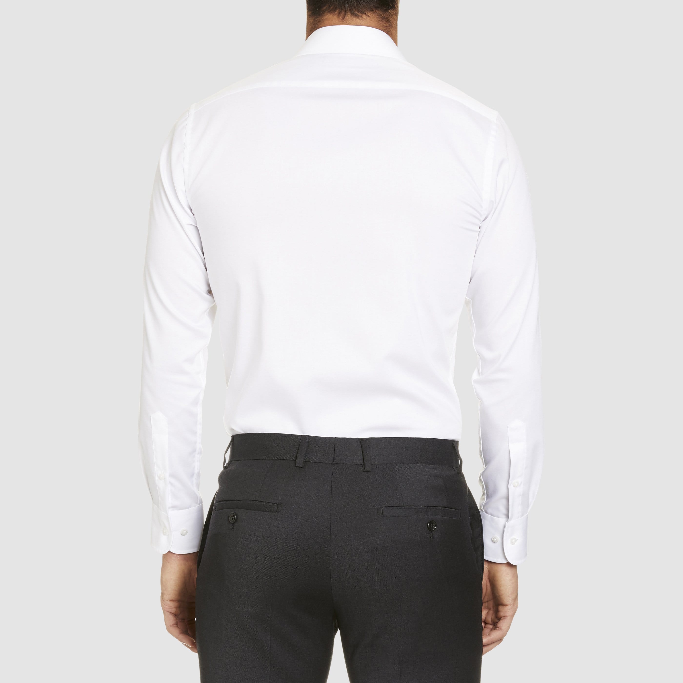 back view of the studio italia slim fit spencer business shirt  ST-01 single cuff