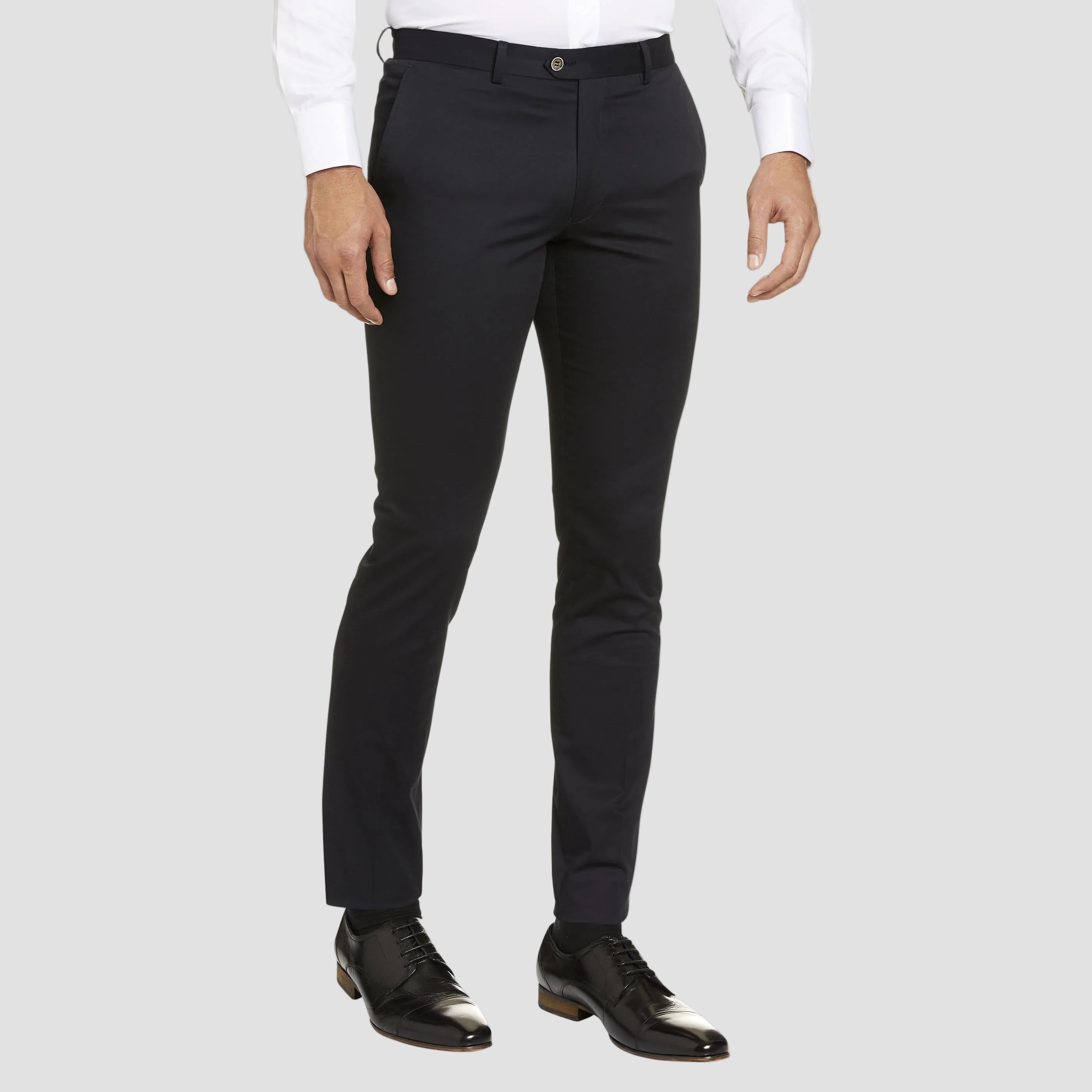 Studio Italia slim fit chino in navy cotton stretch