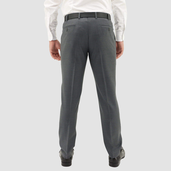 daniel hechter slim fit shape suit trouser in grey pure wool 
