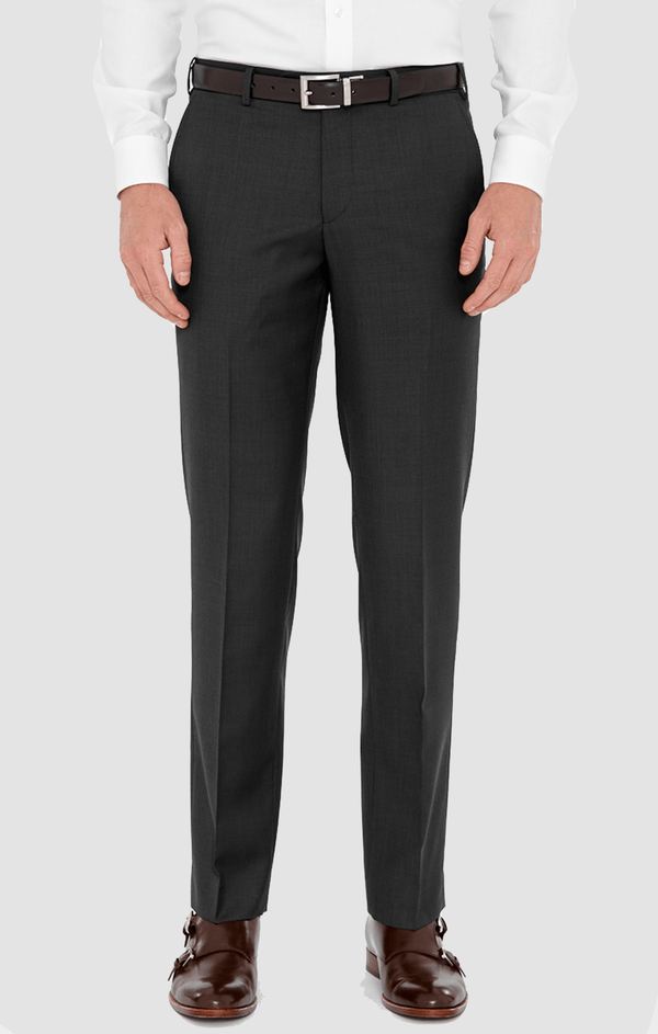 the cambridge classic fit mens jett trouser in charcoal poly wool blend F2042