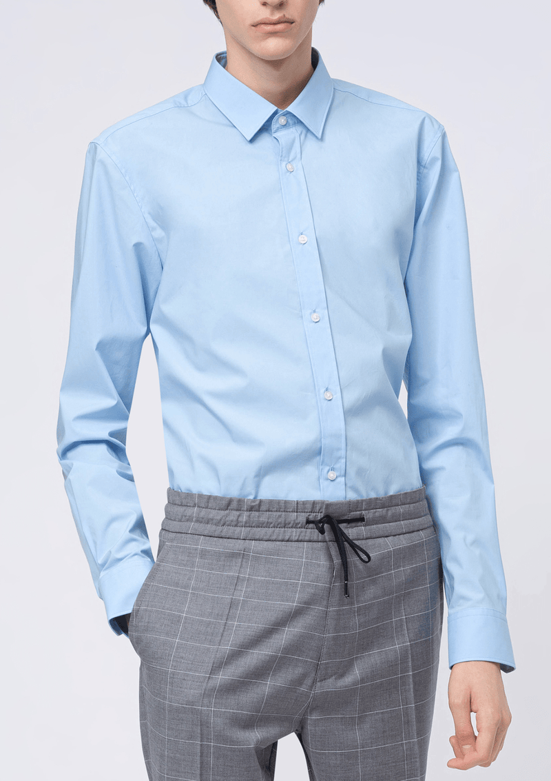 the hugo boss slim fit elisha business shirt in light blue cotton