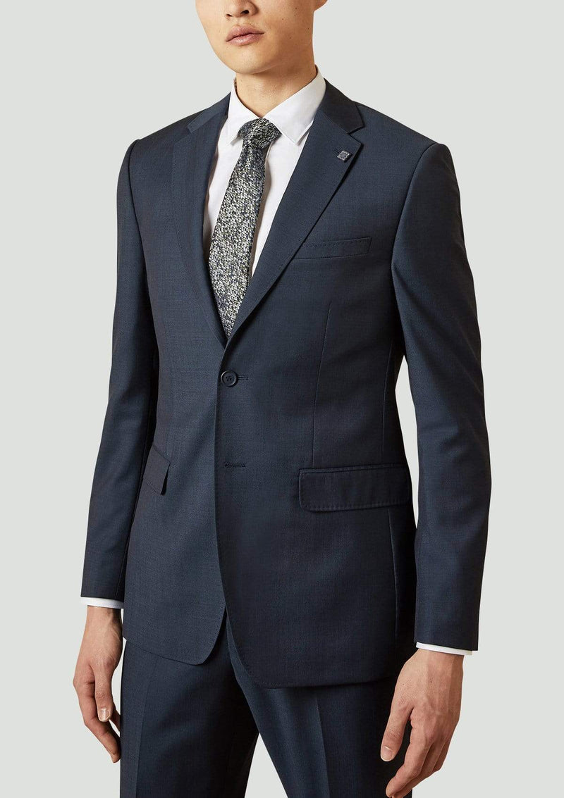 ted baker slim fit elegan mens suit jacket in navy super 100s pure wool 1RL2010