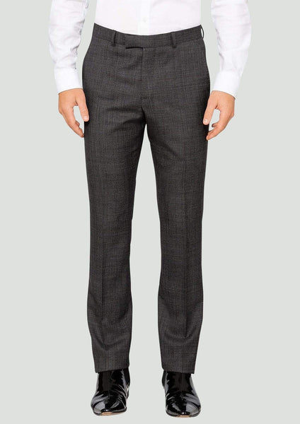 Ted Baker slim fit elegan mens suit in charcoal check pure wool – Mens ...