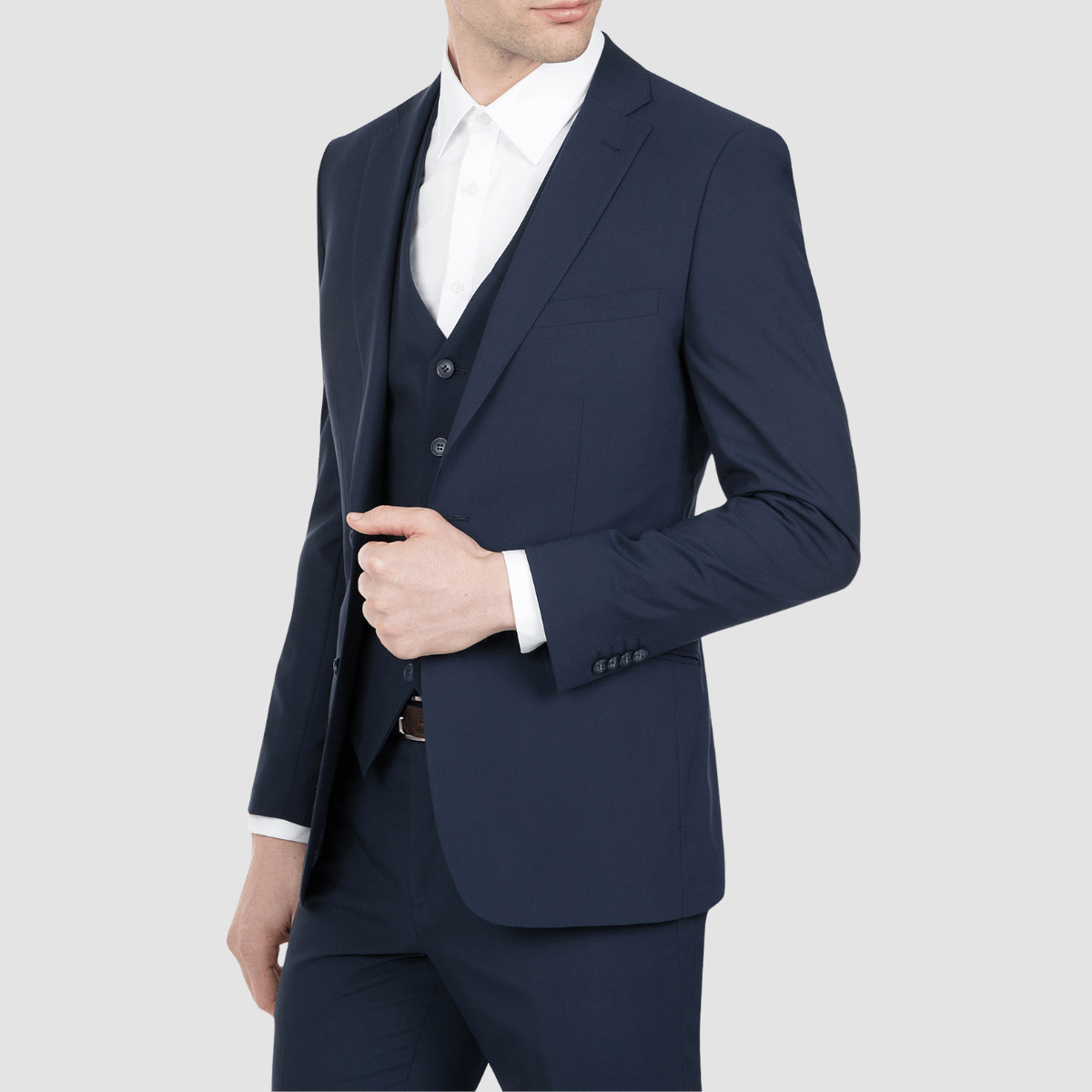 Uberstone Slim Fit Jack Suit in Admiral Navy – Mens Suit Warehouse ...