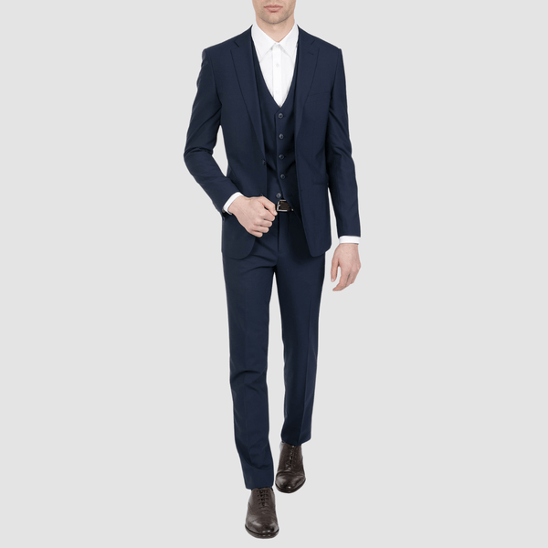 mens suit in navy blue for social and business events