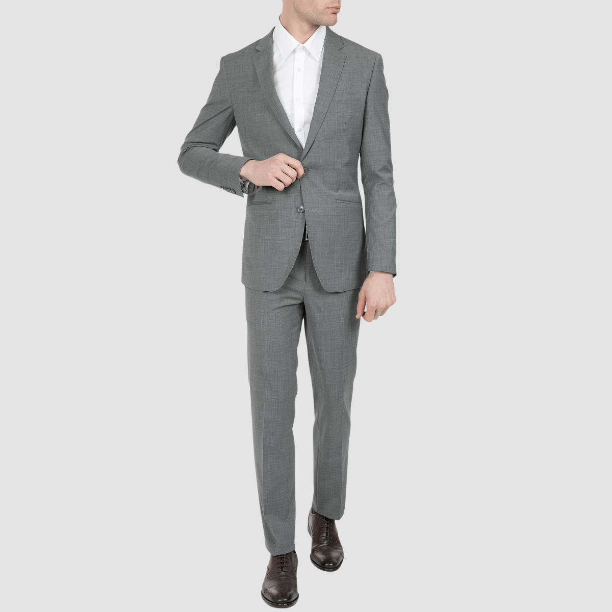 Uberstone Slim Fit Jack Suit in Silver Grey – Mens Suit Warehouse ...