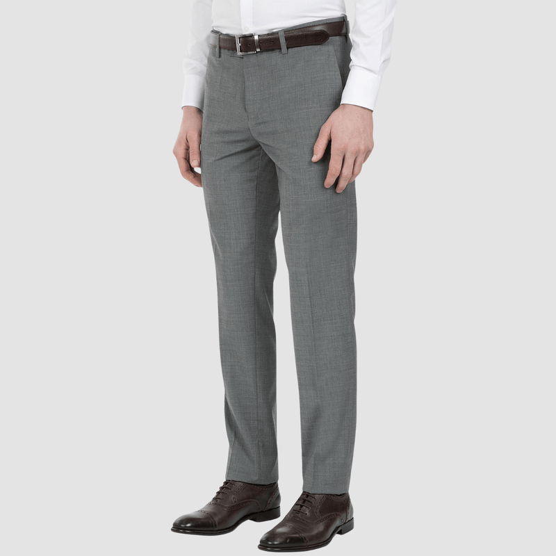 uberstone jack mens suit trouser in silver grey for business meetings and weddings