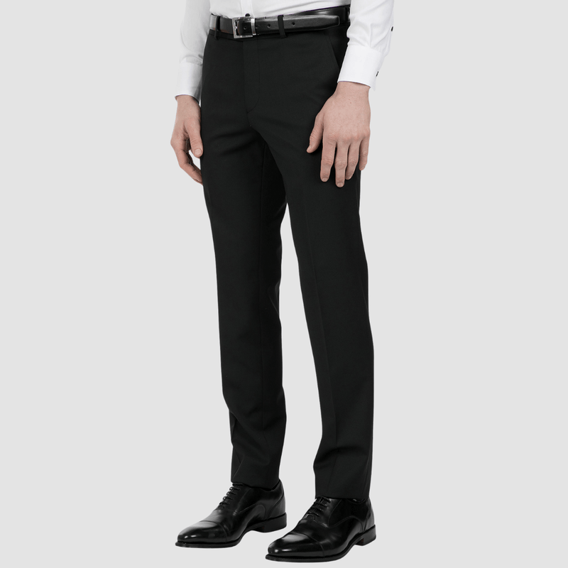 Mens black top trousers slim fit