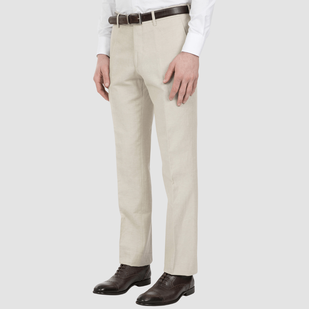 Uber stone mens suit pants trousers for business events and social occasions linen menswear