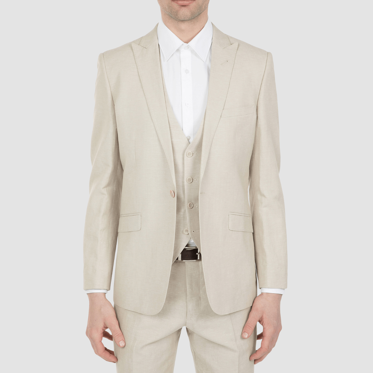 uber stone mens suit in beige sand for evening wear formal occasions weddings and business meetings linen suit