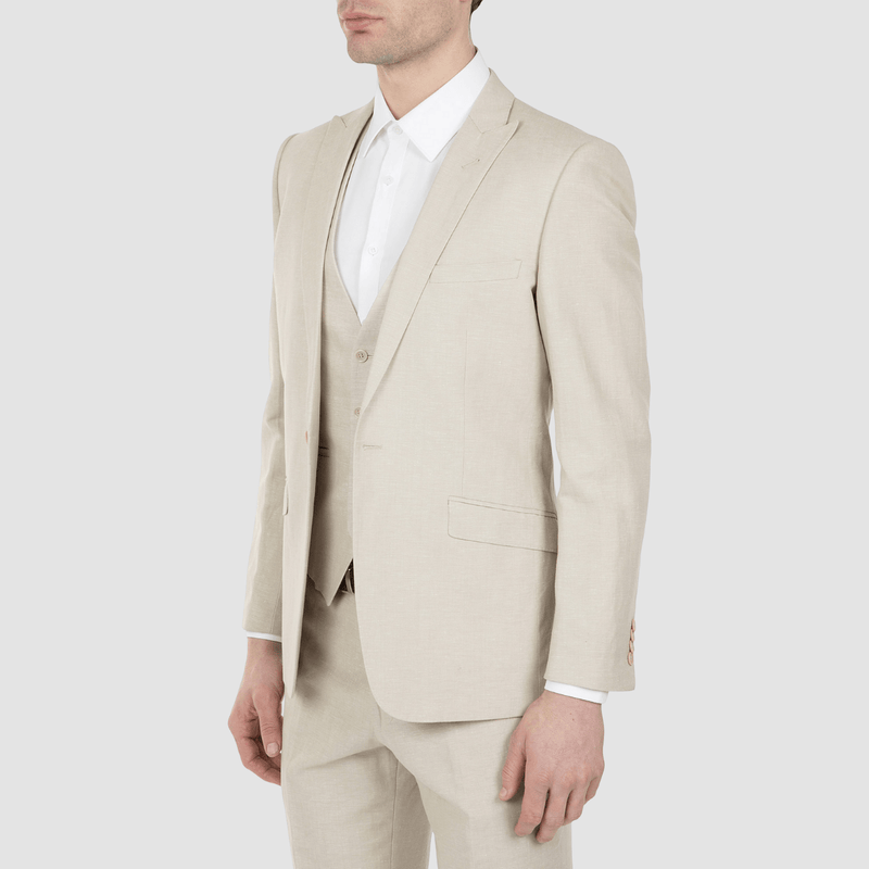 uber stone mens suit in beige sand for evening wear formal occasions weddings and business meetings linen suit