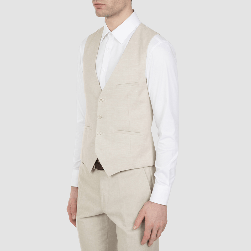 uber stone nick beige sand vest menswear and suits for weddings and business meetings 